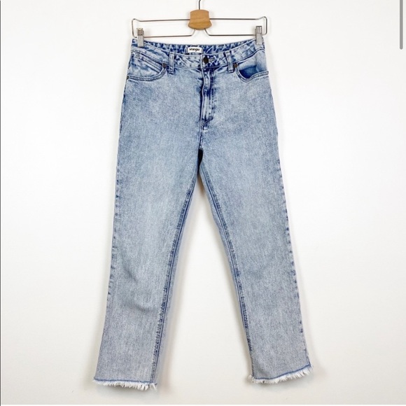 WRANGLER High Waist Cropped Ankle Jeans Raw Hem - Picture 3 of 8